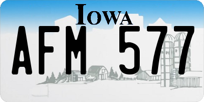 IA license plate AFM577