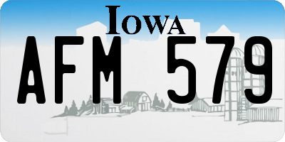 IA license plate AFM579