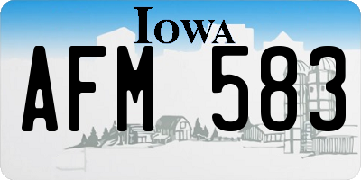 IA license plate AFM583