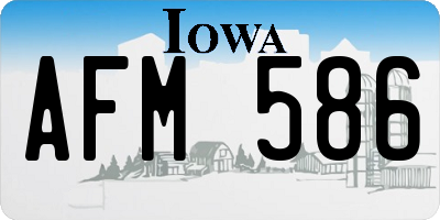 IA license plate AFM586