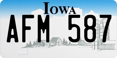 IA license plate AFM587