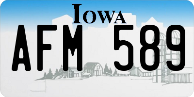 IA license plate AFM589