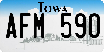 IA license plate AFM590