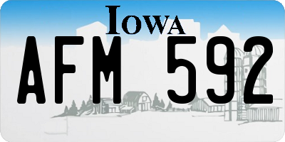 IA license plate AFM592