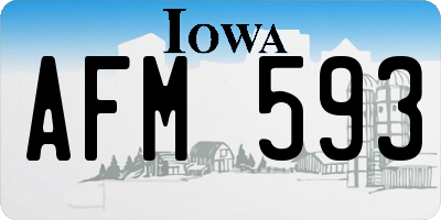 IA license plate AFM593