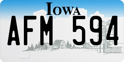 IA license plate AFM594