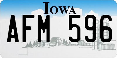 IA license plate AFM596