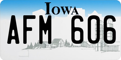 IA license plate AFM606
