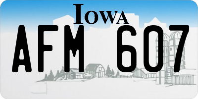 IA license plate AFM607