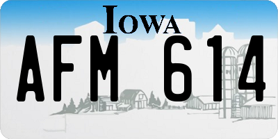 IA license plate AFM614