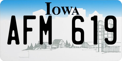 IA license plate AFM619