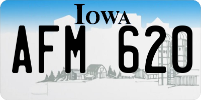 IA license plate AFM620