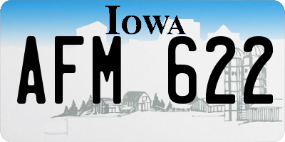 IA license plate AFM622