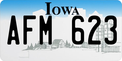 IA license plate AFM623