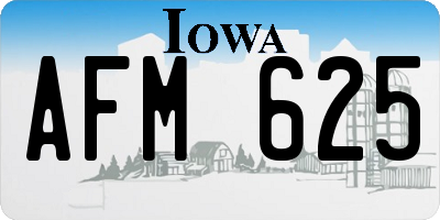 IA license plate AFM625
