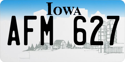 IA license plate AFM627