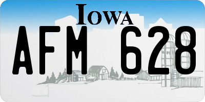 IA license plate AFM628