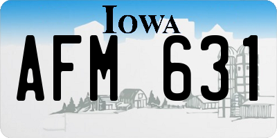 IA license plate AFM631