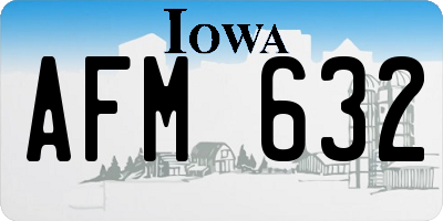 IA license plate AFM632