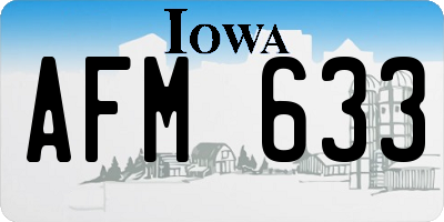 IA license plate AFM633
