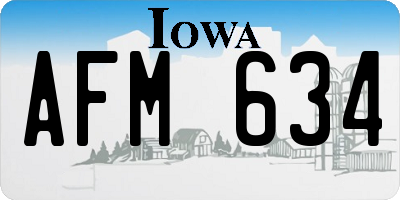 IA license plate AFM634