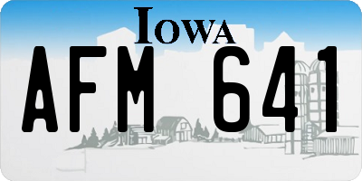 IA license plate AFM641