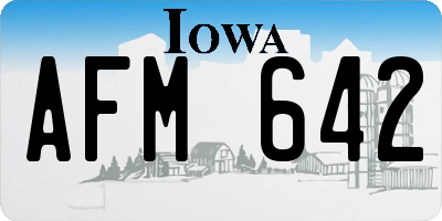 IA license plate AFM642