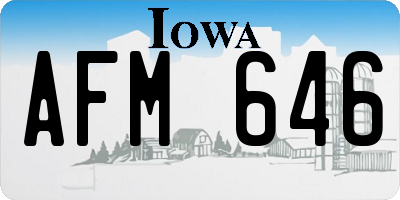 IA license plate AFM646