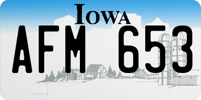IA license plate AFM653