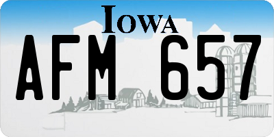 IA license plate AFM657