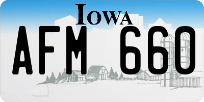 IA license plate AFM660