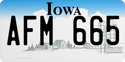 IA license plate AFM665
