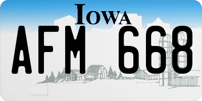 IA license plate AFM668