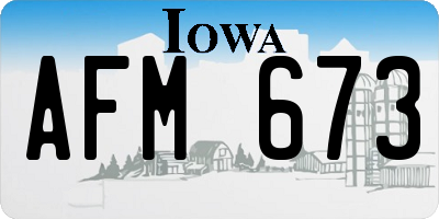 IA license plate AFM673