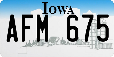 IA license plate AFM675
