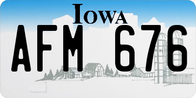 IA license plate AFM676