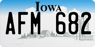 IA license plate AFM682
