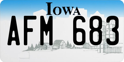 IA license plate AFM683