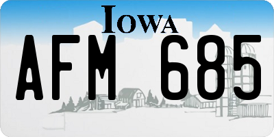 IA license plate AFM685