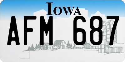 IA license plate AFM687