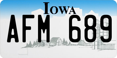 IA license plate AFM689