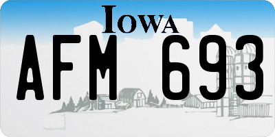 IA license plate AFM693