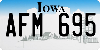 IA license plate AFM695
