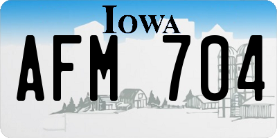 IA license plate AFM704