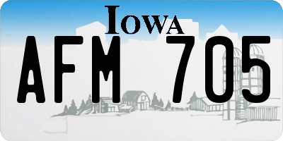 IA license plate AFM705