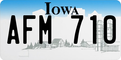 IA license plate AFM710
