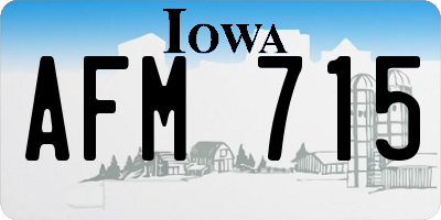 IA license plate AFM715