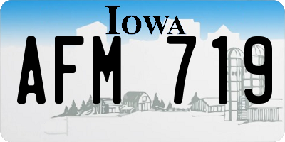IA license plate AFM719