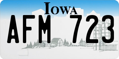 IA license plate AFM723