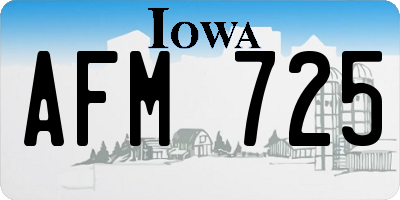 IA license plate AFM725